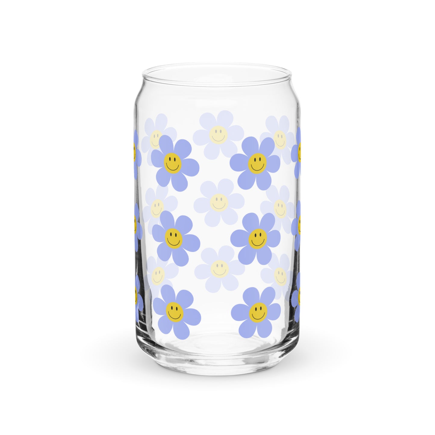 Smiey Flower Can-shaped glass