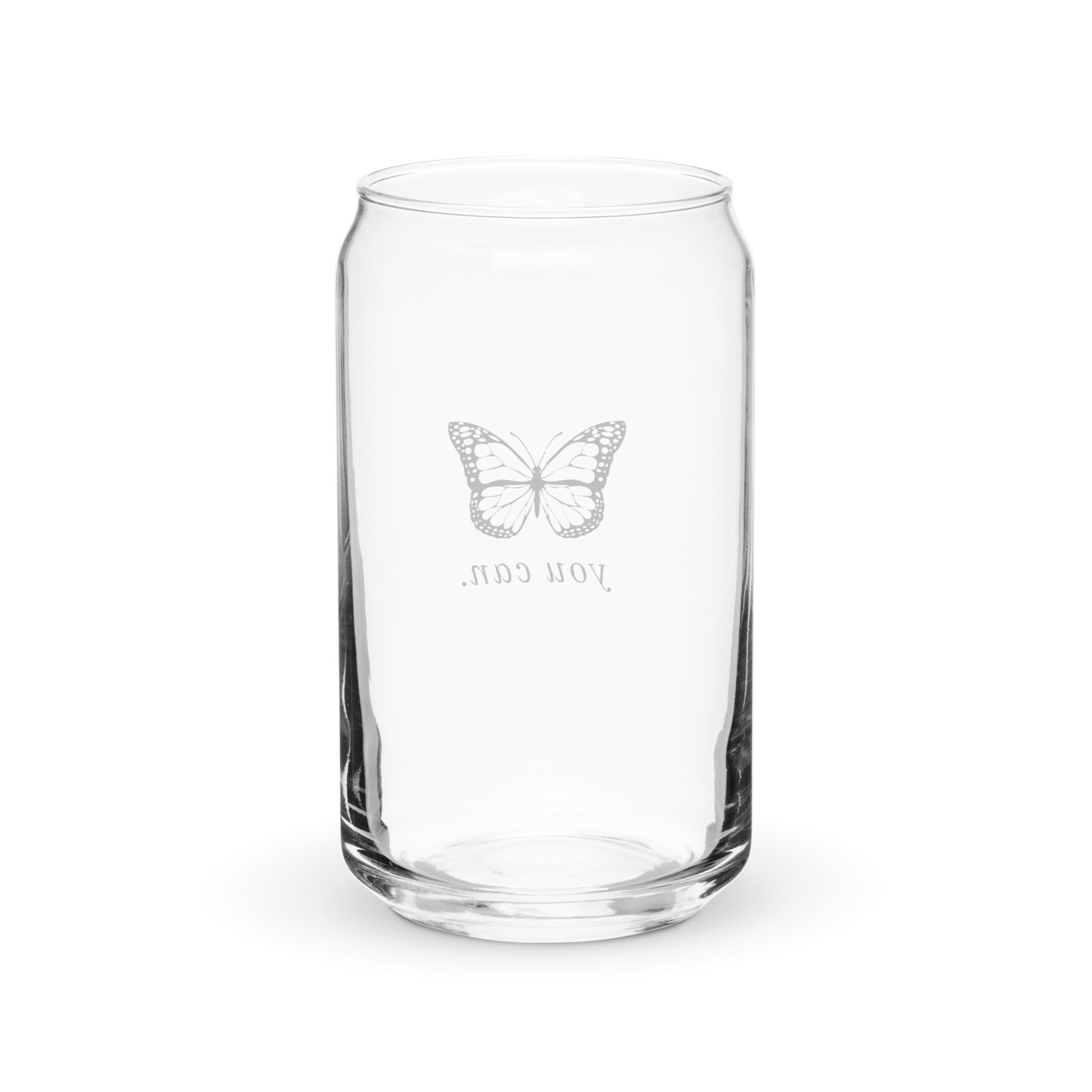 You Can Can-shaped glass