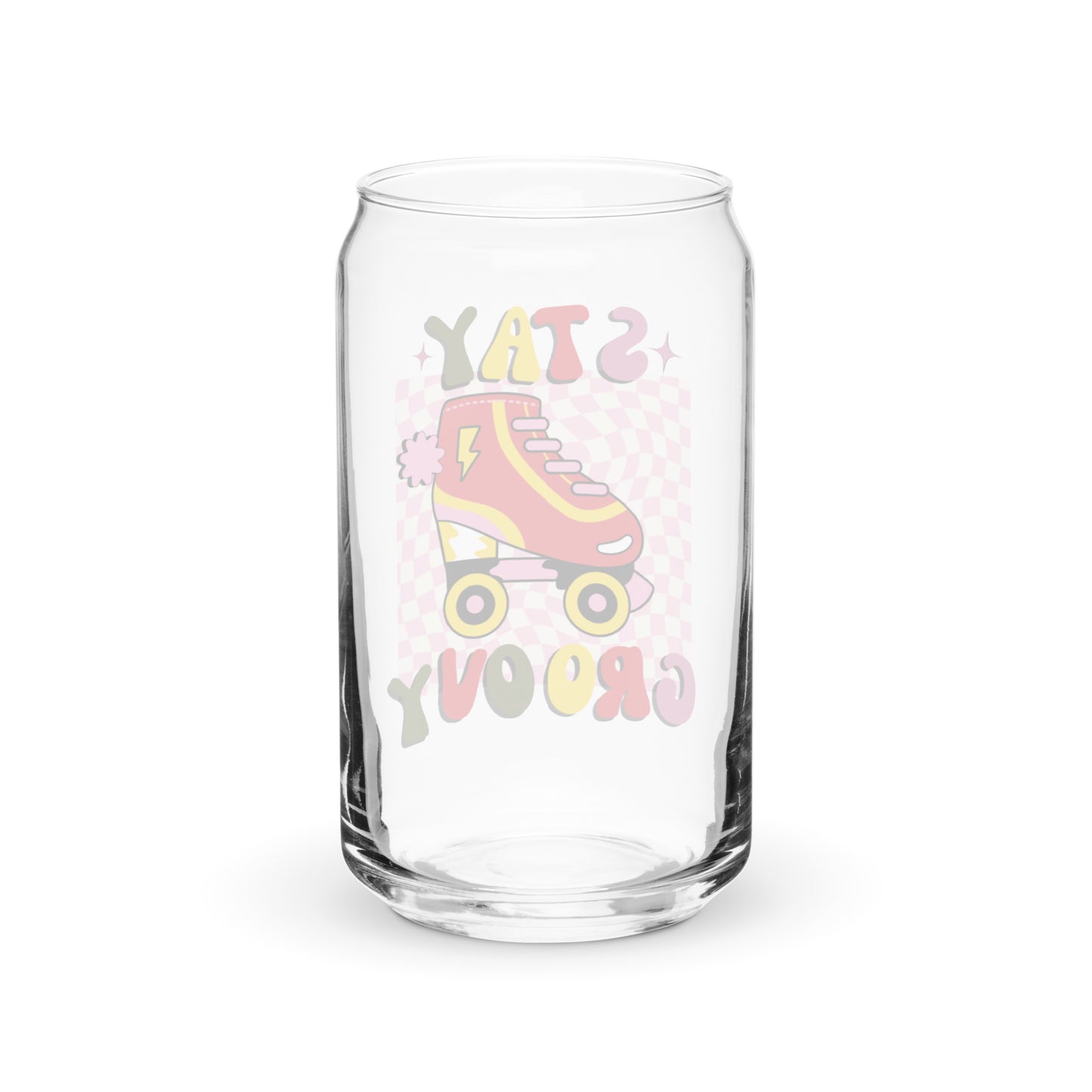 Stay Groovy Can-shaped glass