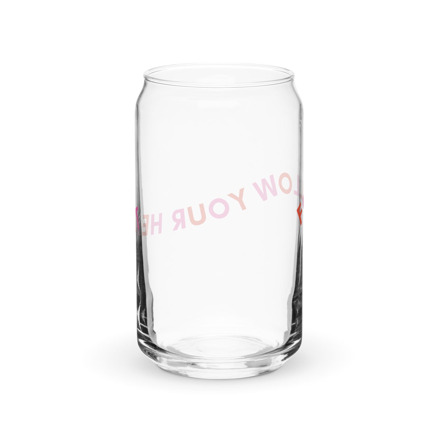 Follow Your Heart Can-shaped glass
