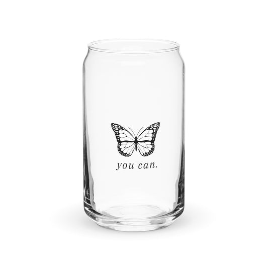 You Can Can-shaped glass