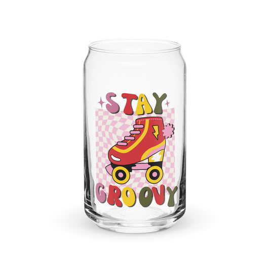 Stay Groovy Can-shaped glass