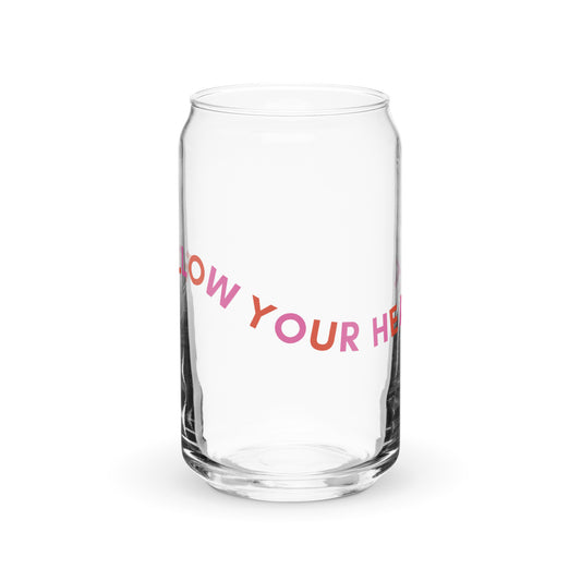Follow Your Heart Can-shaped glass