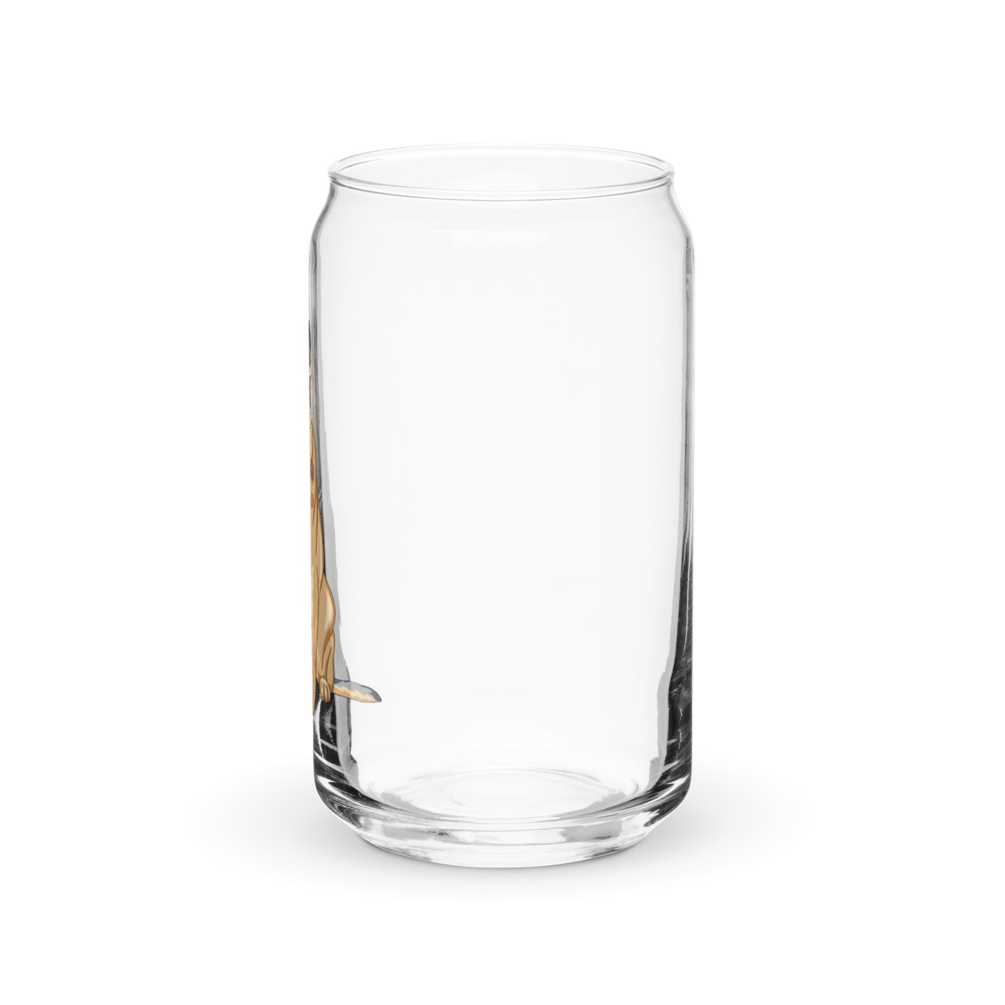 German Shepherd Can-shaped glass