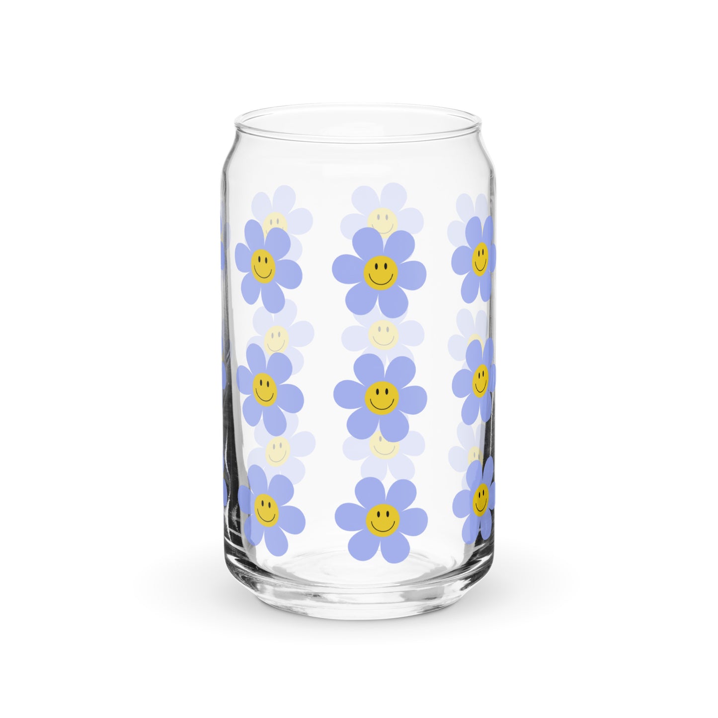 Smiey Flower Can-shaped glass
