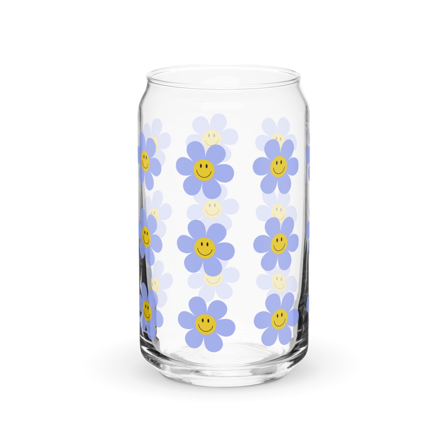 Smiey Flower Can-shaped glass