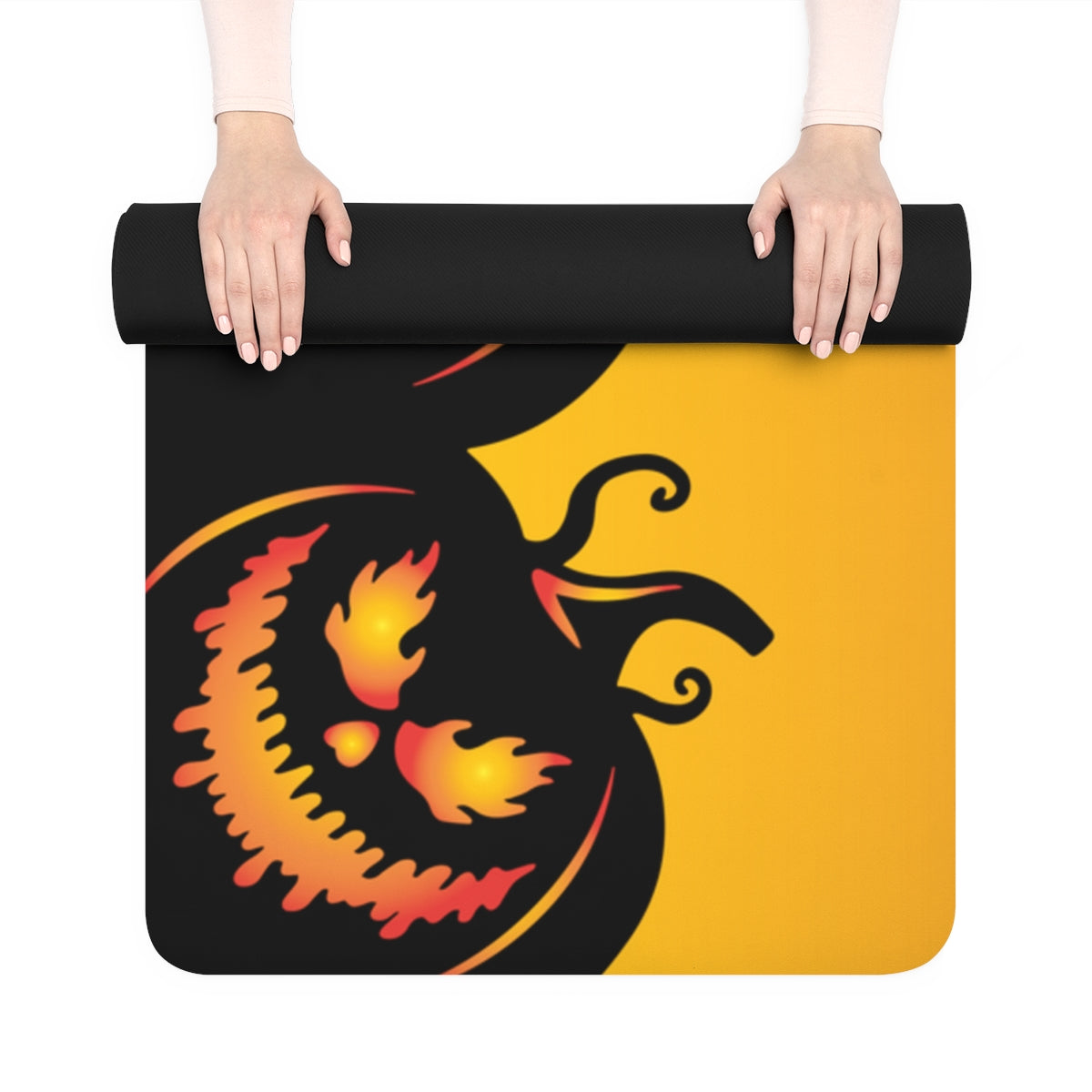 Jack-O-Lantern Rubber Yoga Mat
