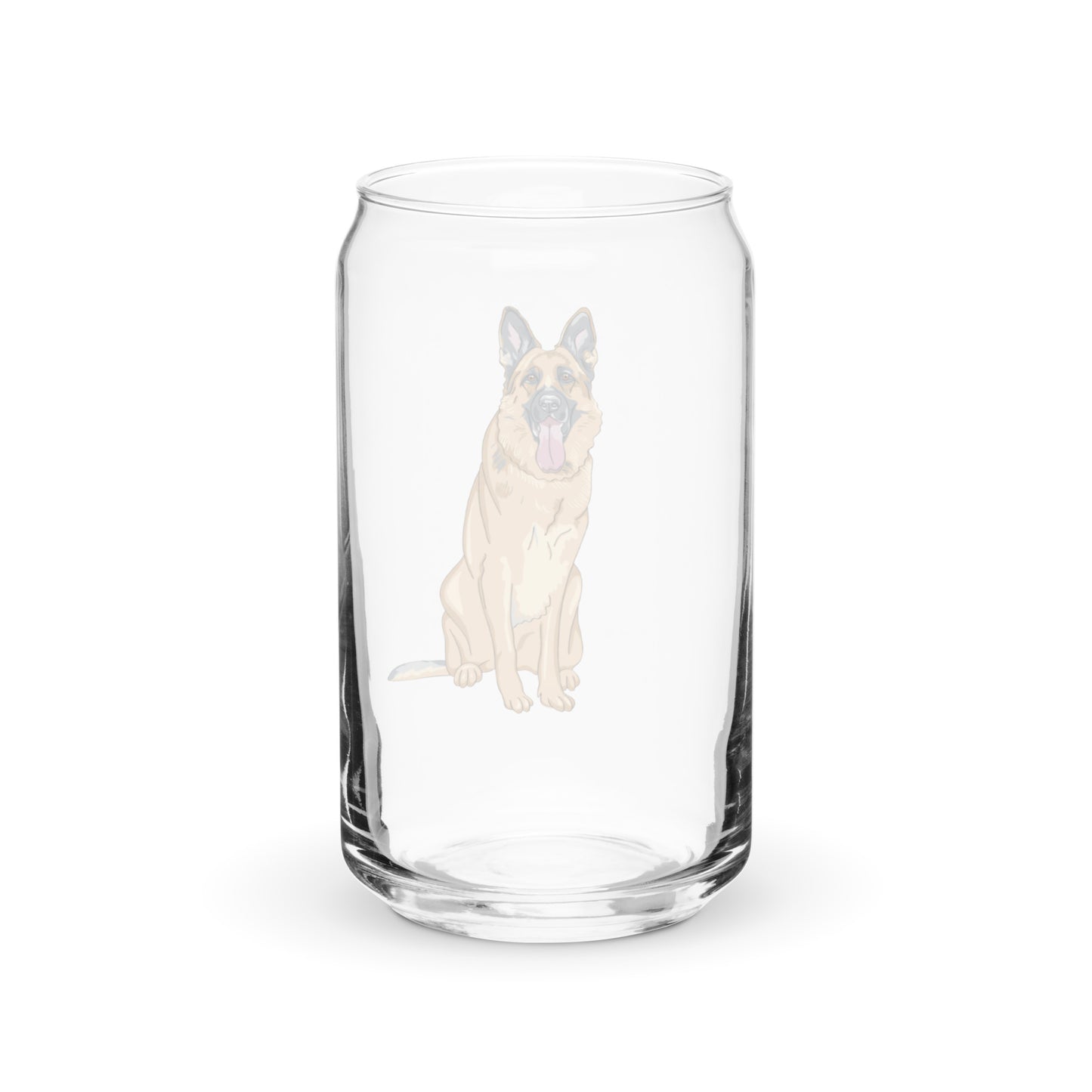 German Shepherd Can-shaped glass