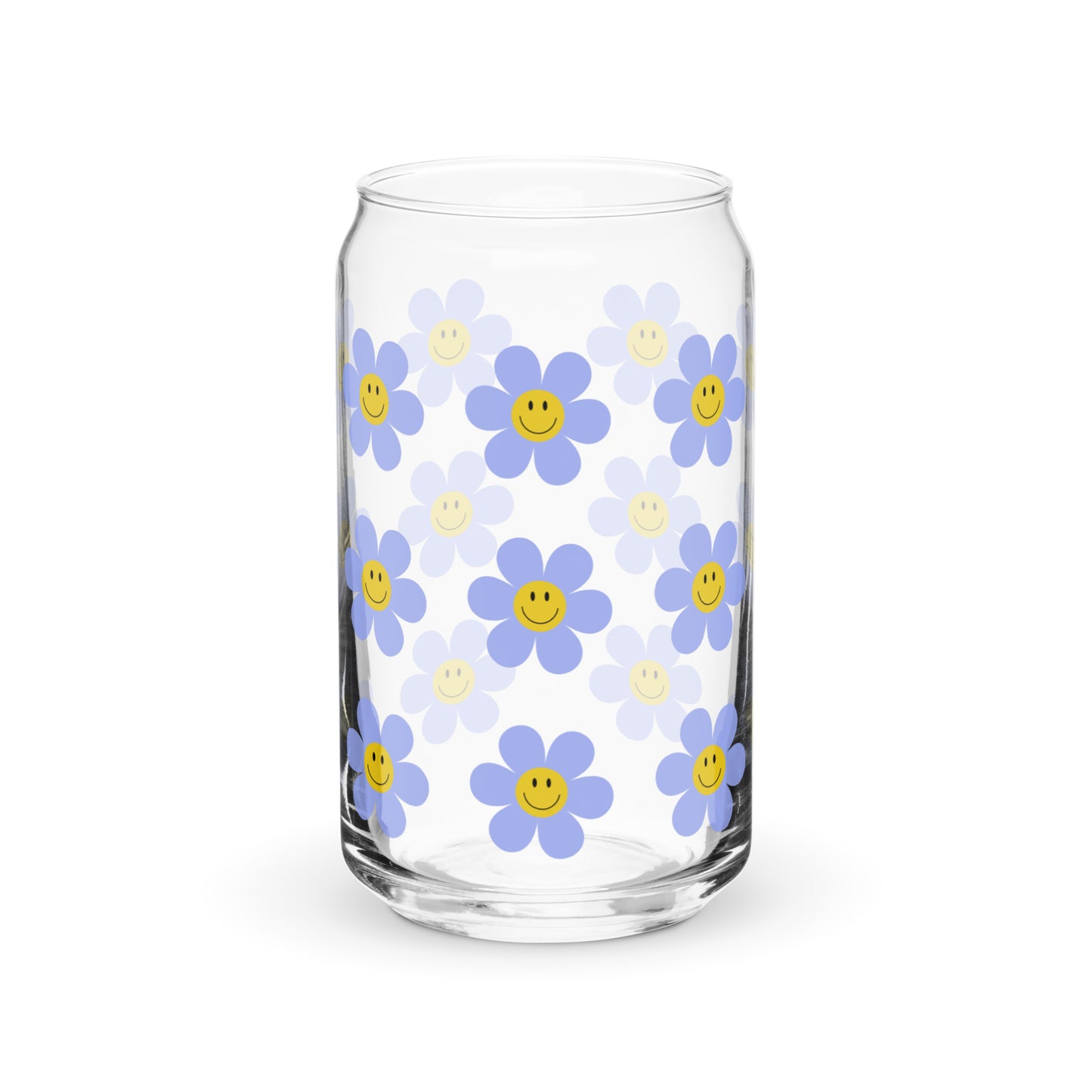 Smiey Flower Can-shaped glass