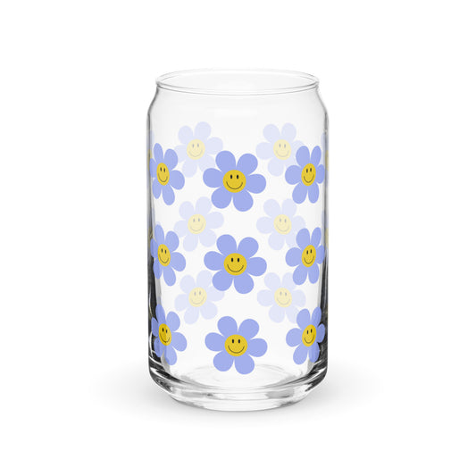 Smiey Flower Can-shaped glass