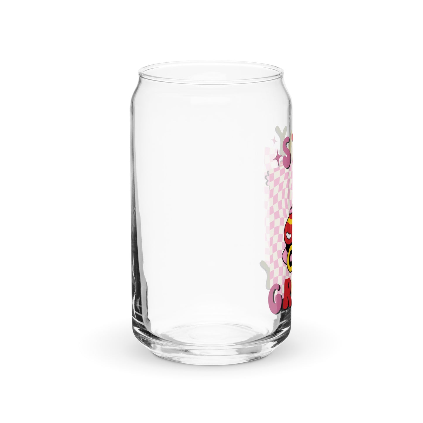 Stay Groovy Can-shaped glass