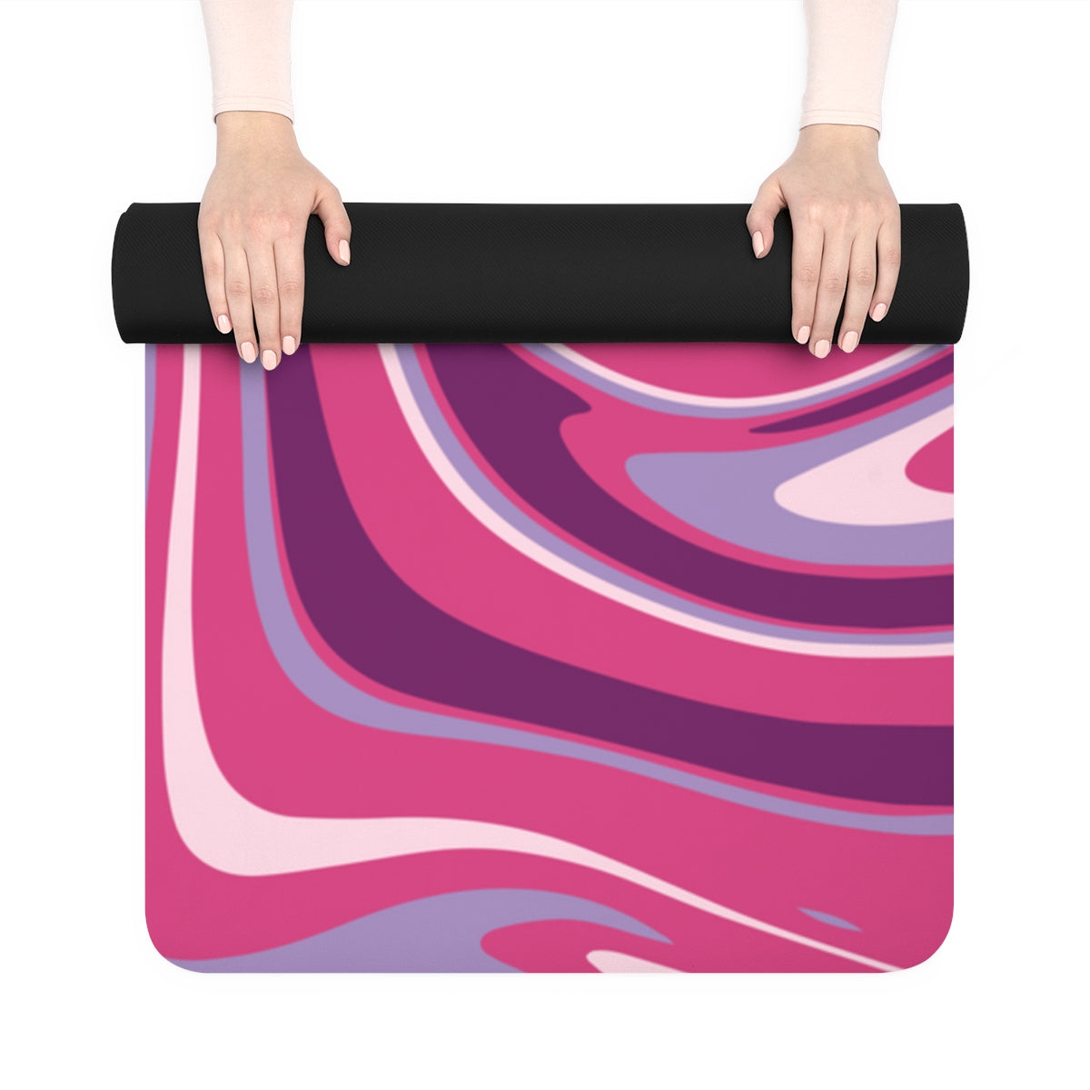 Pink Drip Rubber Yoga Mat