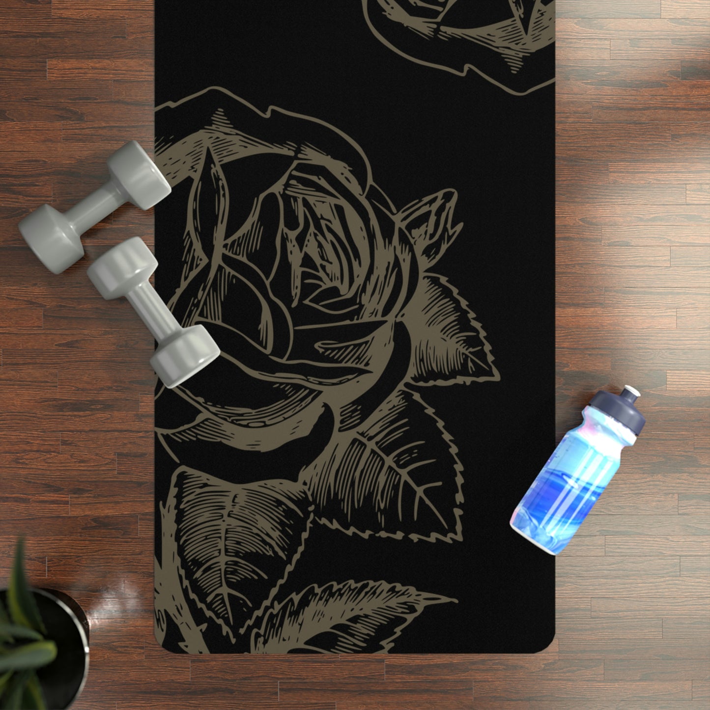 Elegant Floral Yoga Mat